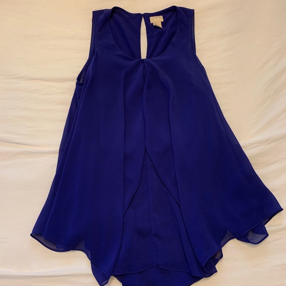 Flowy H&M bright blue sleeveless top.